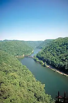 Image 1A view of the New River in West Virginia, the world's third-oldest river geologically (from History of West Virginia)