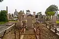 Graves in the cemetery