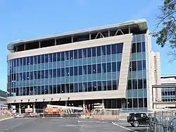 Headquarters of Regeneron Pharmaceuticals, one of many commercial buildings in Eastview