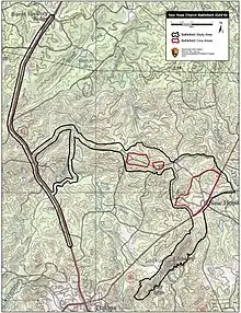 Map of New Hope Church Battlefield core and study areas