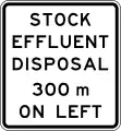 (IG-18) Stock Effluent Disposal Point Ahead (on left, in 300 metres)