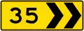 (PW-66) Curve marker with integrated advisory speed