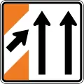 (TW-9) Lane management (lane entering from the left)