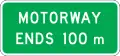 (A41-1.2) Motorway Ends 100M