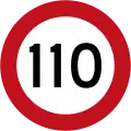 (R1-1.2) 110 km/h speed limit (2017–present)