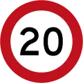 20 km/h speed limit