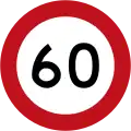 (R1-1) 60 km/h speed limit (2016–present)