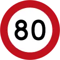 (R1-1) 80 km/h speed limit (2016–present)