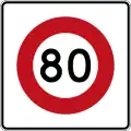 (R1-8.1) 80 km/h speed limit