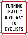 (R2-9.1) Turning Traffic Give Way To Cyclists