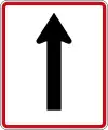 (R4-2) This Lane Must Proceed Straight