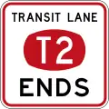 (R4-8.4) Transit Lane ends (T2 version)