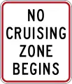 (R5-13.1A) No cruising zone begins