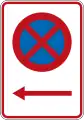 (RP-1.1) No Stopping (on the left of this sign)