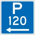 (R6-30) Parking Permitted: 120 Minutes (on the left of this sign, standard hours)