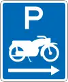 (R6-51.1) Motorcycle Parking (on the right of this sign)