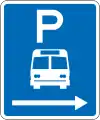 (R6-53.1) Bus Parking: No Limit (on the right of this sign)