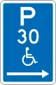 (R6-55.2) Disabled Parking: Time Limit (on the right of this sign)