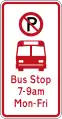 (R6-71B) No Parking: Bus Stop