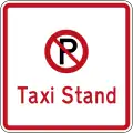 (R6-72) No Parking: Taxi Stand