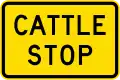 (W14-8.2/PW-55) Cattle stop