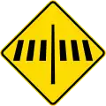 (W16-2/PW-30) Crosswalk ahead