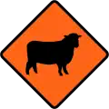 (TW-6.1) Watch for large animals (sheep)