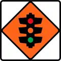 (TW-14) Traffic signal ahead