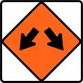 (TW-35) Road diverges (splits)