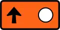 (TW-22) Detour - follow circle symbol (straight ahead, left-hand)