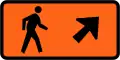 (TW-32) Pedestrians follow this sign (veer right)