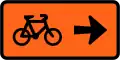 (TW-32) Cyclists follow this sign (to the right)