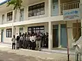 New School building erected under the aid of UNICEF: Officials from Meedhoo and UNICEF at the opening ceremony.