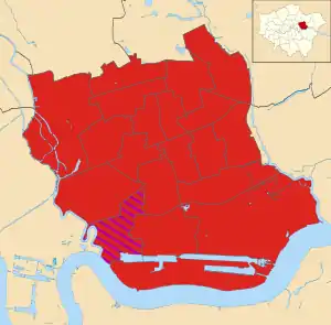 Newham 2002 results map