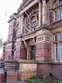 Entrance to town hall. Note the EH around the doorway for East Ham.