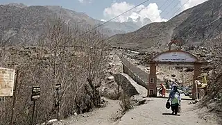 Newly built stairs at Muktinath