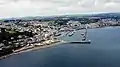 Distant view of Newlyn Harbour