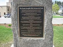 Sarah J. Hale plaque