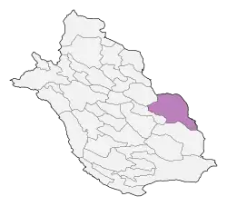 Location of Neyriz County in Fars province