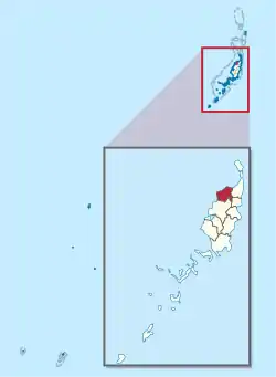 Location of Ngardmau in Palau