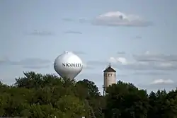 Nicollet's old and new water towers