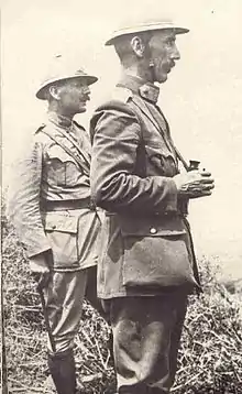 Major General Konstantinos Nider (right) and his Chief of Staff Colonel Theodoros Pangalos in the Macedonian front during World War I