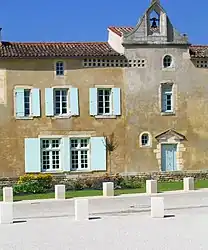 Houses on the church square of Nieul-sur-l'Autise