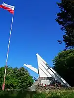 A monument to citizens of Niewolno murdered during the German occupation of Poland