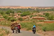 Road entering the village