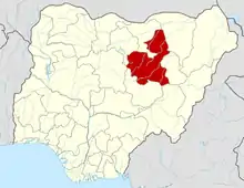 Bauchi State is shown in red.