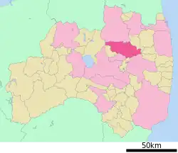 Location of Nihonmatsu in Fukushima Prefecture