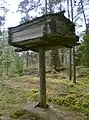 Traditional Finnish bear cache, patsasaitta.