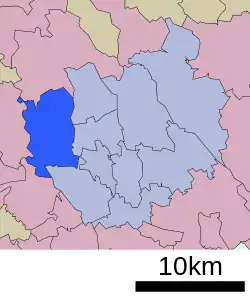 Location of Nishi-ku in Saitama