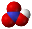 Resonance space-filling model of nitric acid